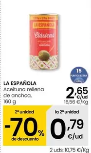 Oferta de La Española - Aceituna Rellena De Anchoa por 2,65€ en Eroski