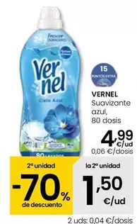 Oferta de Vernel - Suavizante Azul por 4,99€ en Eroski