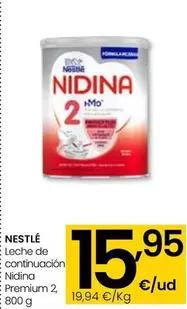 Oferta de Nestlé - Leche De Continuacion Nidina Premium 2 por 15,95€ en Eroski