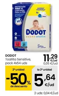 Oferta de Dodot - Toallita Sensitive por 11,29€ en Eroski
