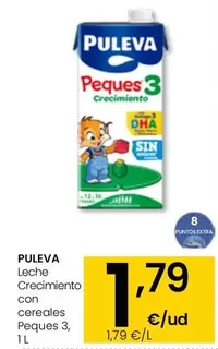 Oferta de Puleva - Leche Crecimiento Con Cereales Peques 3 por 1,79€ en Eroski
