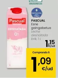 Oferta de Pascual - Leche Desnatada Brik por 1,15€ en Eroski