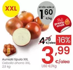 Oferta de Cebolla Ahorro XXL por 3,99€ en Eroski