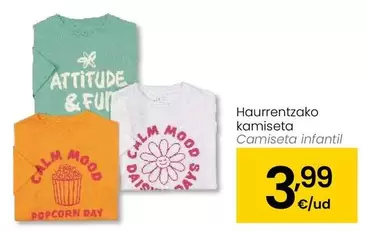 Oferta de Camiseta Infantil por 3,99€ en Eroski