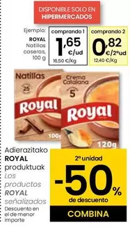 Oferta de Royal - Natillas Caseras por 1,65€ en Eroski