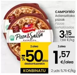 Oferta de Campofrío - Pizzas por 3,15€ en Eroski