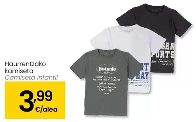 Oferta de Camiseta Infantil por 3,99€ en Eroski