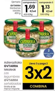 Oferta de Gvtarra - Garbanzo Cocido por 1,69€ en Eroski
