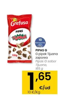 Oferta de Pipas G - Sabor Tijuana por 1,65€ en Eroski