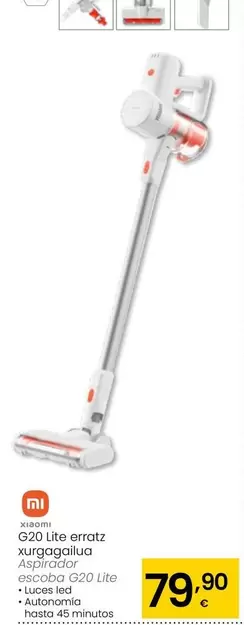Oferta de Xiaomi - Aspirador Escoba G20 Lite por 79,9€ en Eroski