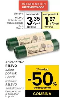 Oferta de Relevo - Bolsa Basura 100% Reciclada por 3,35€ en Eroski