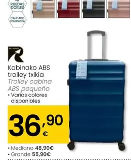 Oferta de ABS - Trolley Cabina  Pequeno por 36,9€ en Eroski