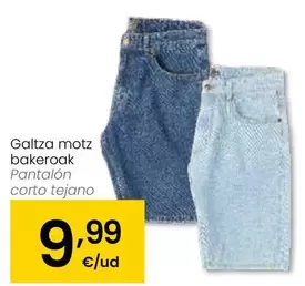 Oferta de Pantalon Corto Tejano por 9,99€ en Eroski