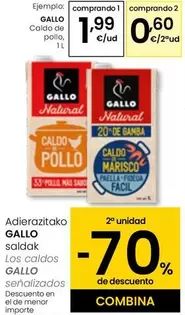 Oferta de Gallo - Caldo De Pollo por 1,99€ en Eroski