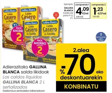 Oferta de Gallina Blanca - Caldo De Pollo por 4,09€ en Eroski