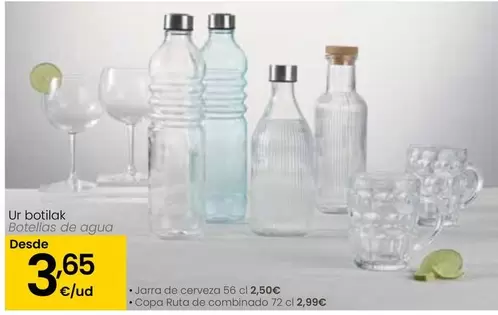Oferta de Botellas De Agua por 3,65€ en Eroski