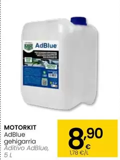 Oferta de Motorkit - Aditivo Adblue por 8,9€ en Eroski
