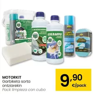 Oferta de Motorkit - Pack Limpieza Con Cubo por 9,9€ en Eroski