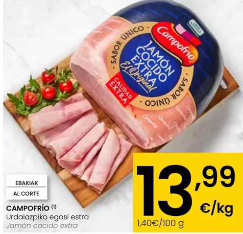 Oferta de Campofrío - Jamon Cocido Extra por 13,99€ en Eroski