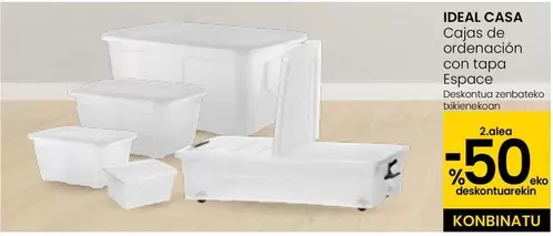 Oferta de Idealcasa - Cajas De Ordenación Con Tapa en Eroski