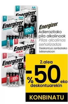 Oferta de Energizer - Pilas Alcalinas Senalizados en Eroski