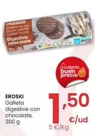 Oferta de Eroski - Galleta Digestive Con Chocolate por 1,5€ en Eroski