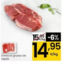 Oferta de Entrecot Grueso De Aguja por 14,95€ en Eroski