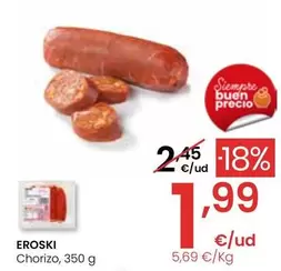 Oferta de Eroski - Chorizo por 1,99€ en Eroski