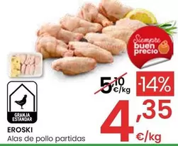 Oferta de Eroski - Alas De Pollo Partidas por 4,35€ en Eroski