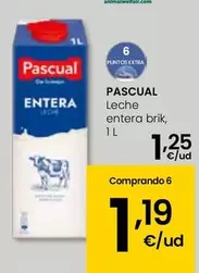Oferta de Pascual - Leche Entera Brik por 1,25€ en Eroski