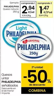 Oferta de Philadelphia - Queso Natural por 2,94€ en Eroski