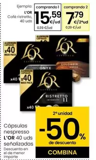 Oferta de L'Or - Café Ristretto por 15,59€ en Eroski