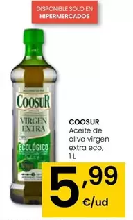 Oferta de Coosur - Aceite De Oliva Virgen Extra Eco por 5,99€ en Eroski