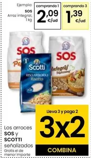 Oferta de Sos - Arroz Integral por 2,09€ en Eroski