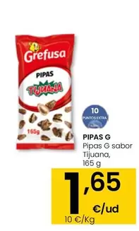 Oferta de Pipas G - Sabor Tijuana por 1,65€ en Eroski