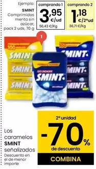 Oferta de Smint - Comprimidos Menta Sin Azúcar por 3,95€ en Eroski