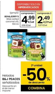 Oferta de Ben & Jerry's - Bites Salted Caramel X10 por 4,99€ en Eroski
