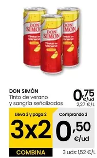 Oferta de Don Simón - Tinto De Verano Y Sangria por 0,75€ en Eroski