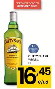 Oferta de Cutty Sark - Whisky por 16,45€ en Eroski