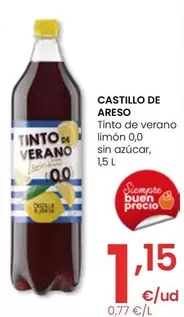 Oferta de Castillo De Areso - Tinto De Verano Limon 0.0 Sin Azucar por 1,15€ en Eroski
