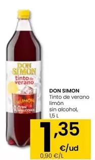 Oferta de Don Simón - Tinto De Verano Limon Sin Alcohol por 1,35€ en Eroski
