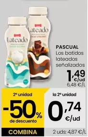 Oferta de Pascual - Los Batidos Lateados Senalizados por 1,49€ en Eroski
