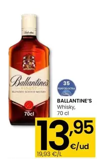 Oferta de Ballantine's - Whisky por 13,95€ en Eroski