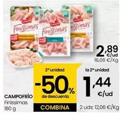 Oferta de Campofrío - Finissimas por 2,89€ en Eroski