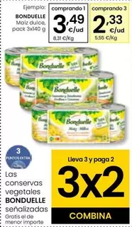 Oferta de Bonduelle - Maiz Dulce por 3,49€ en Eroski