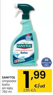 Oferta de Sanytol - Limpiador Bano Sin Lejia por 1,99€ en Eroski