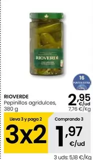 Oferta de Rioverde - Pepinillos Agridulces por 2,95€ en Eroski