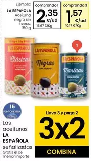Oferta de La Española - Aceituna Negra Sin Hueso por 2,35€ en Eroski