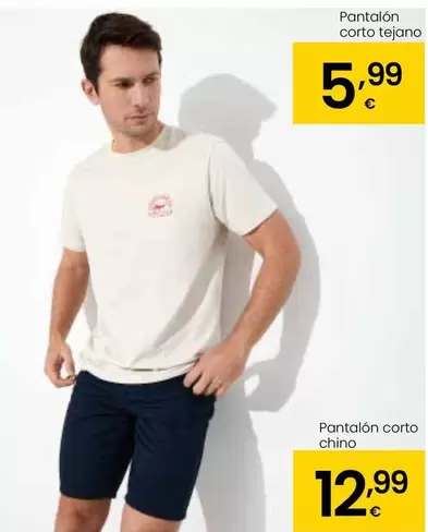 Oferta de Pantalon Corto Chino por 12,99€ en Eroski