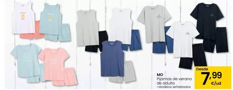 Oferta de Mo/ Pijamas De Verano De Adulto por 7,99€ en Eroski